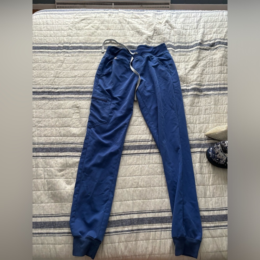 Blue fig jogger scrub pants